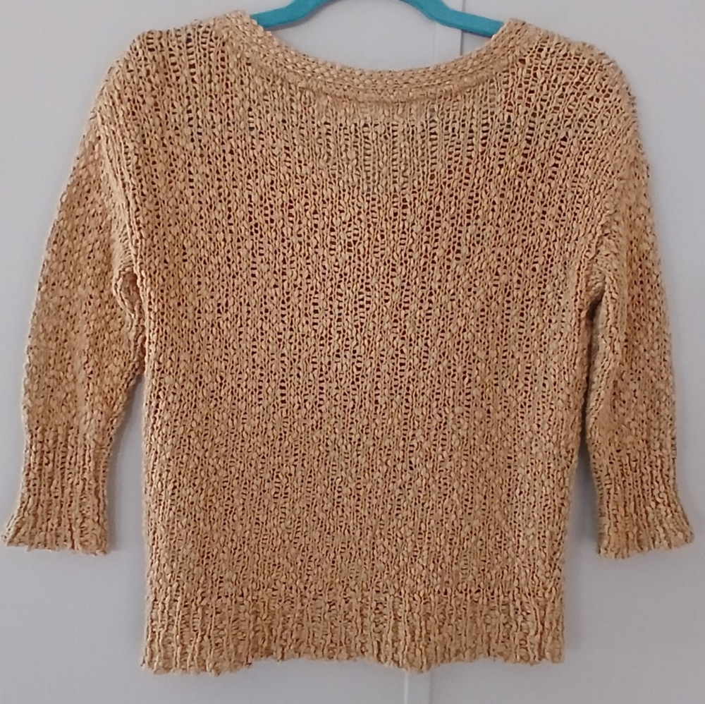 Zara Knit Button Front Tan Cardigan Sweater - Picture 2 of 9